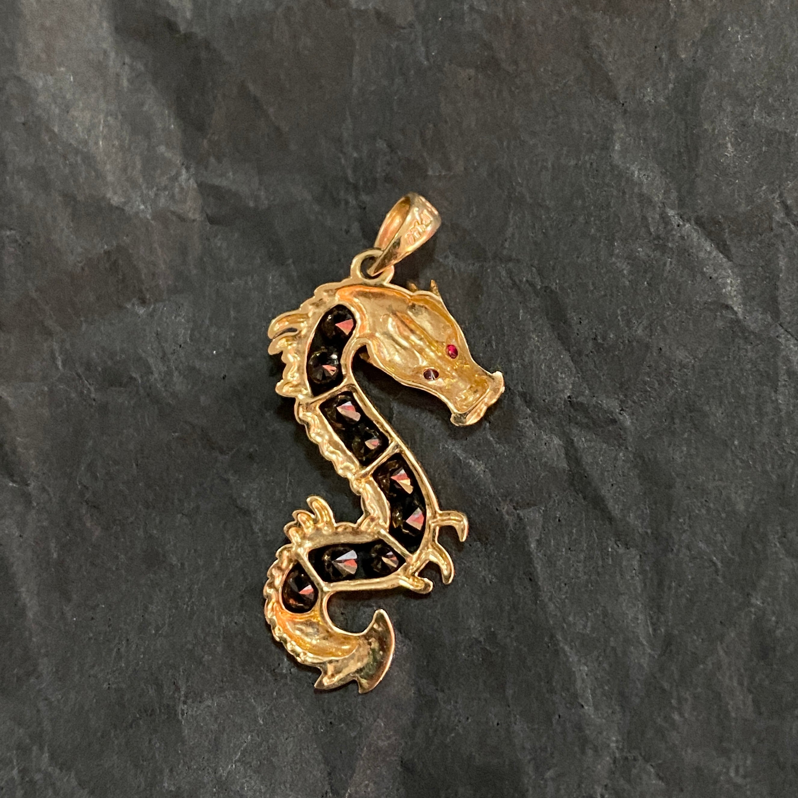 Vintage 9ct Gold Dragon Pendant