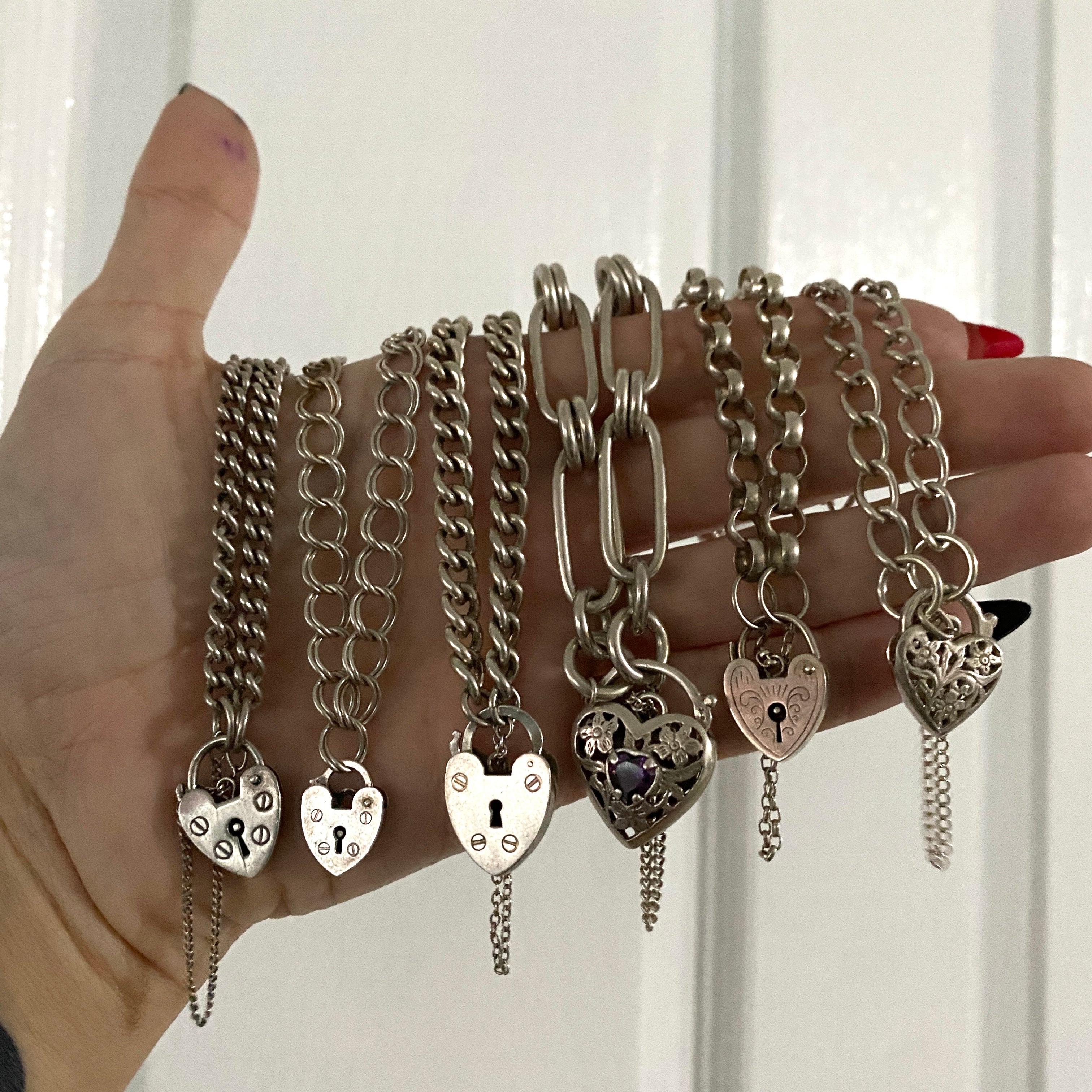 Vintage Heart Padlock Bracelets - Pick yours!