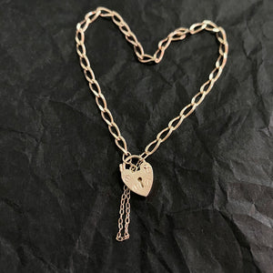 Vintage Heart Padlock Bracelet 2