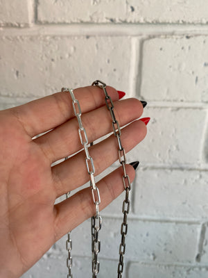 Oxidised Chunky Staple Chain