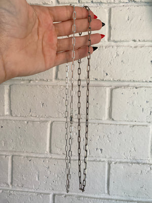 Oxidised Chunky Staple Chain