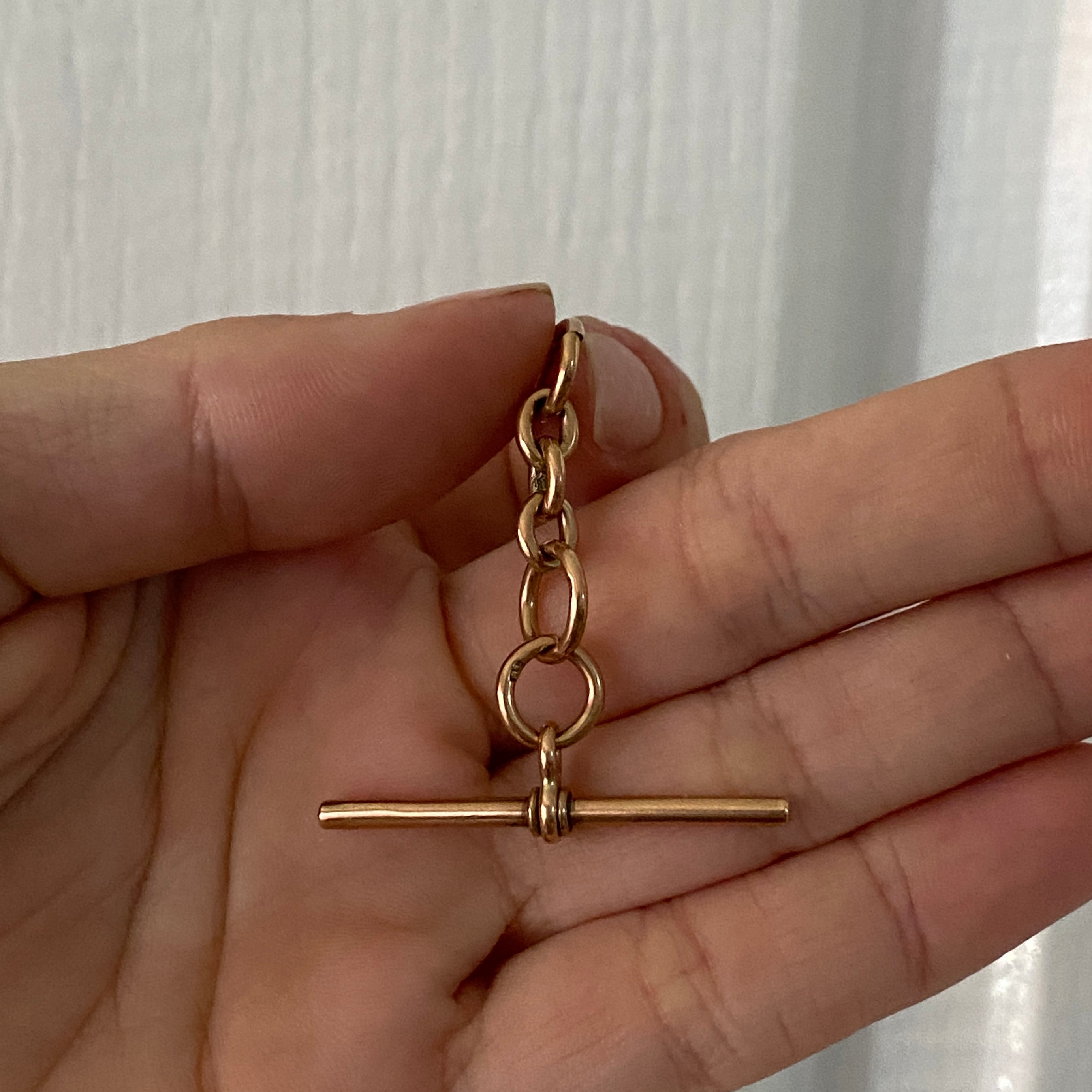 Antique Rose Gold FOB (Toggle) Pendant